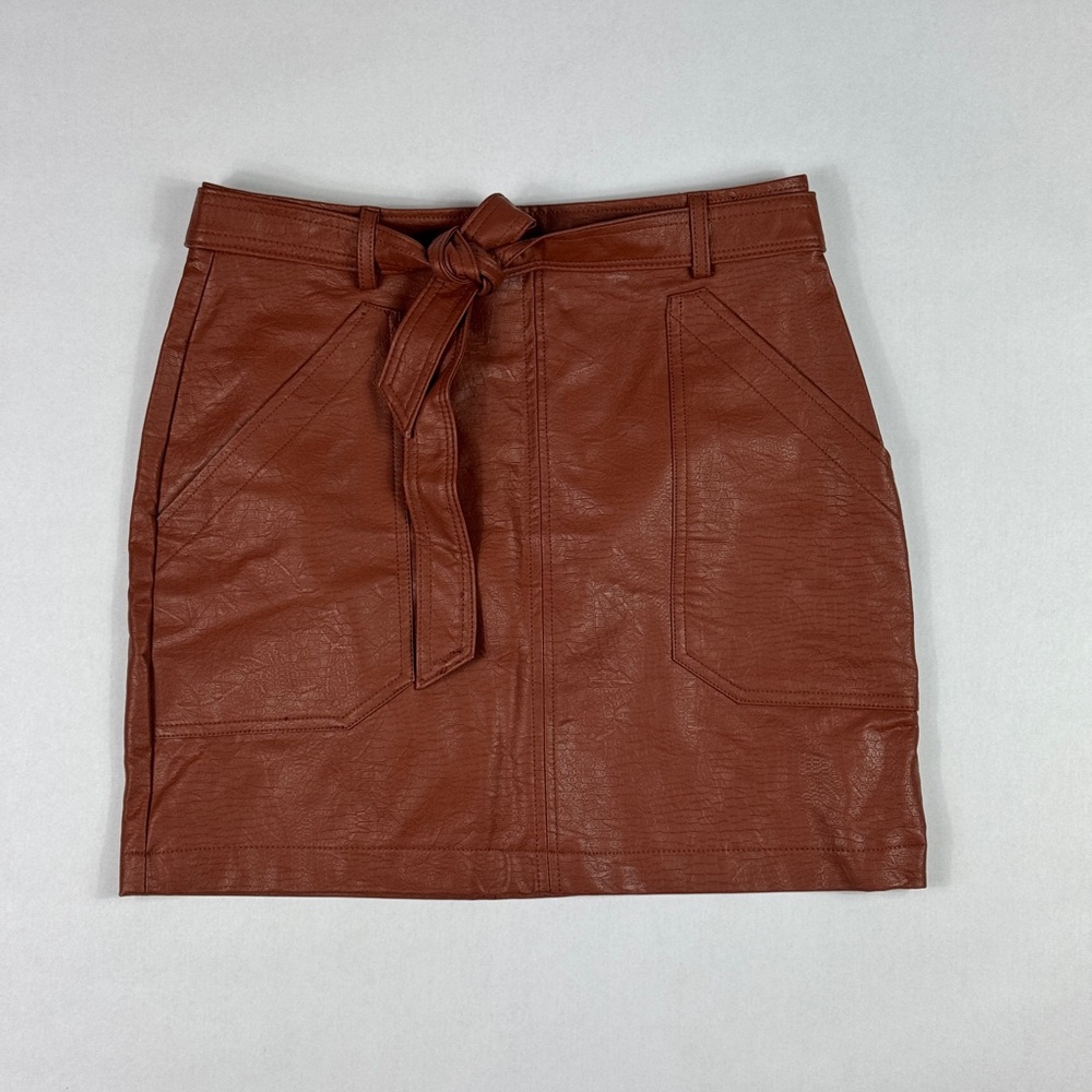 Vegan Leather Mini Skirt M